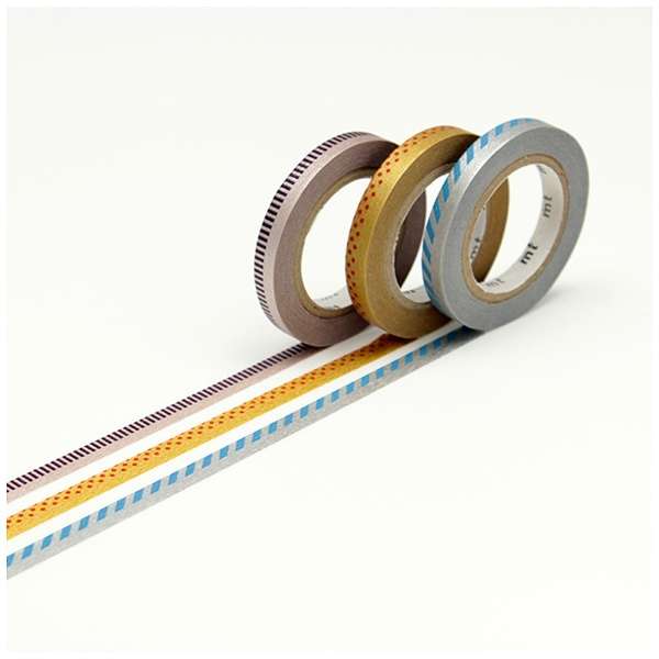 mt slim Twist cord B Japanese Washi Tape 6mm Sets of 3