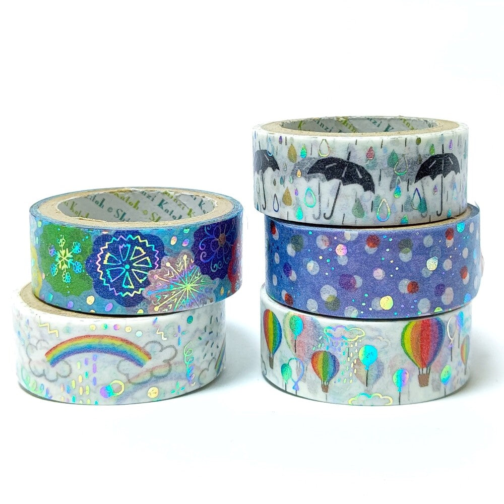 Balloon Rainbow Glitter Japanese Washi Tape Masking Tape Shinzi Katoh Design