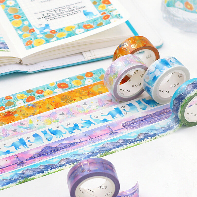 Cat Glitter Washi Tape Masking Tape
