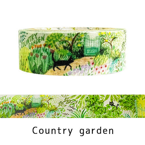 Cat Country Garden Japanese Washi Tape Masking Tape 