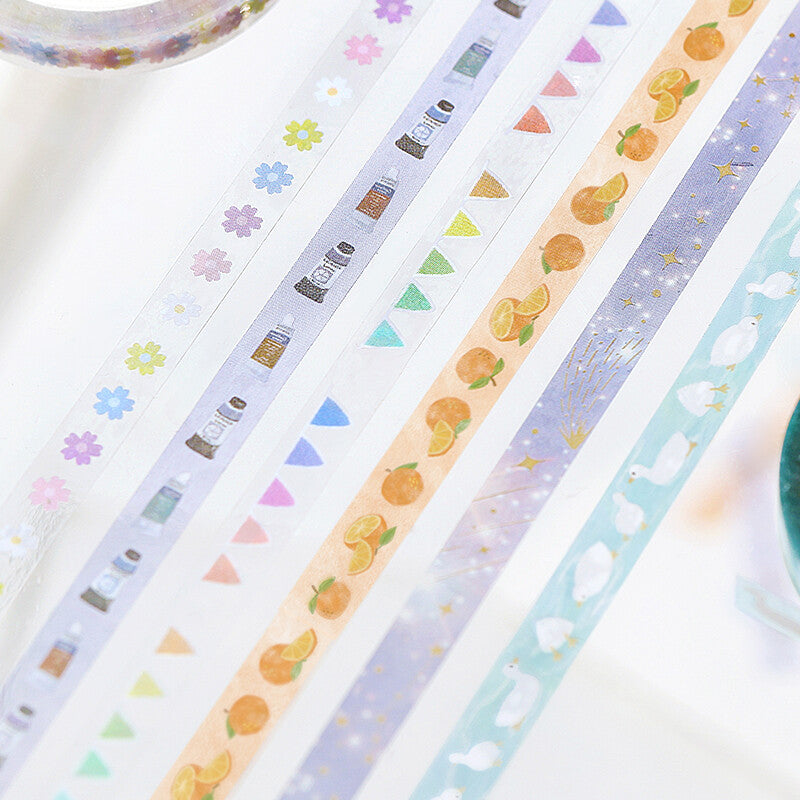 Swimming Duck Transparent PET Deco Tape Slim Type
