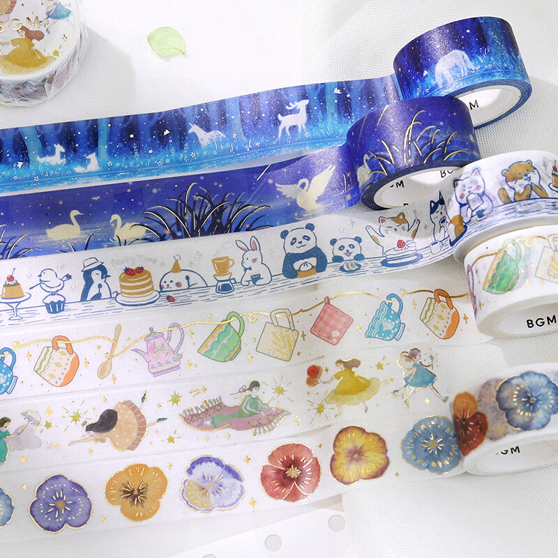 Swan Glitter Washi Tape Masking Tape