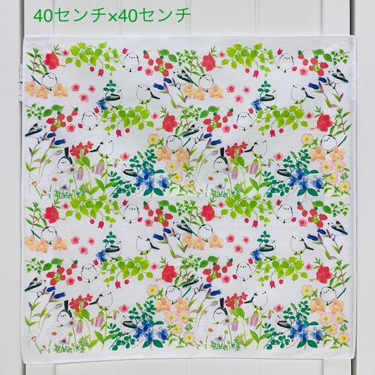 Long-tailed Tit & Flower Cloth