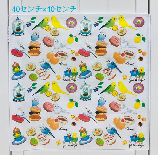 Budgie & Donut Cloth