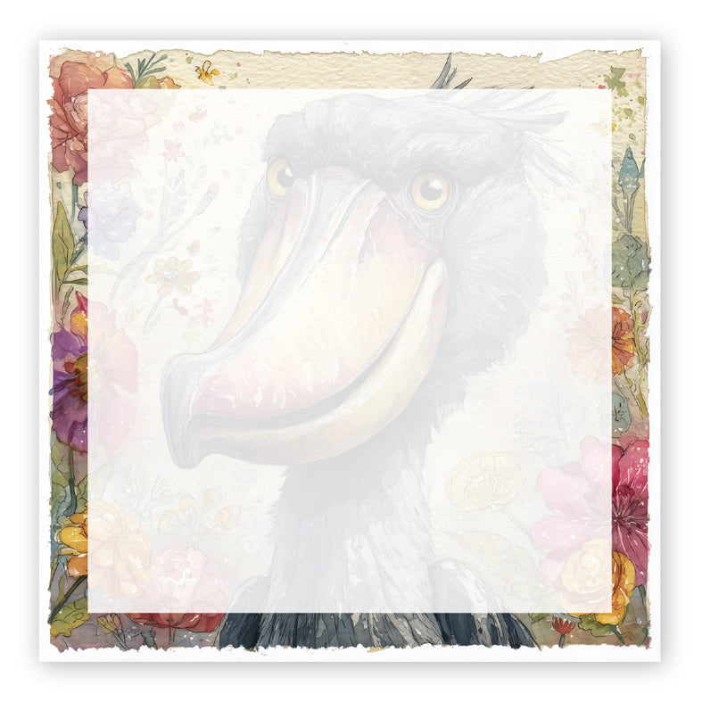 Shoebill Square Memo Pad