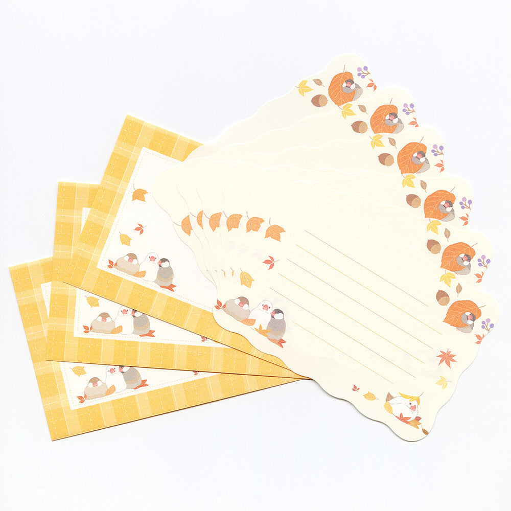 Java Sparrow in the Autumn Mini Letter Set