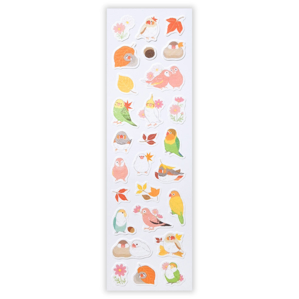 Birds in the Autumn Japanese Washi Stickers