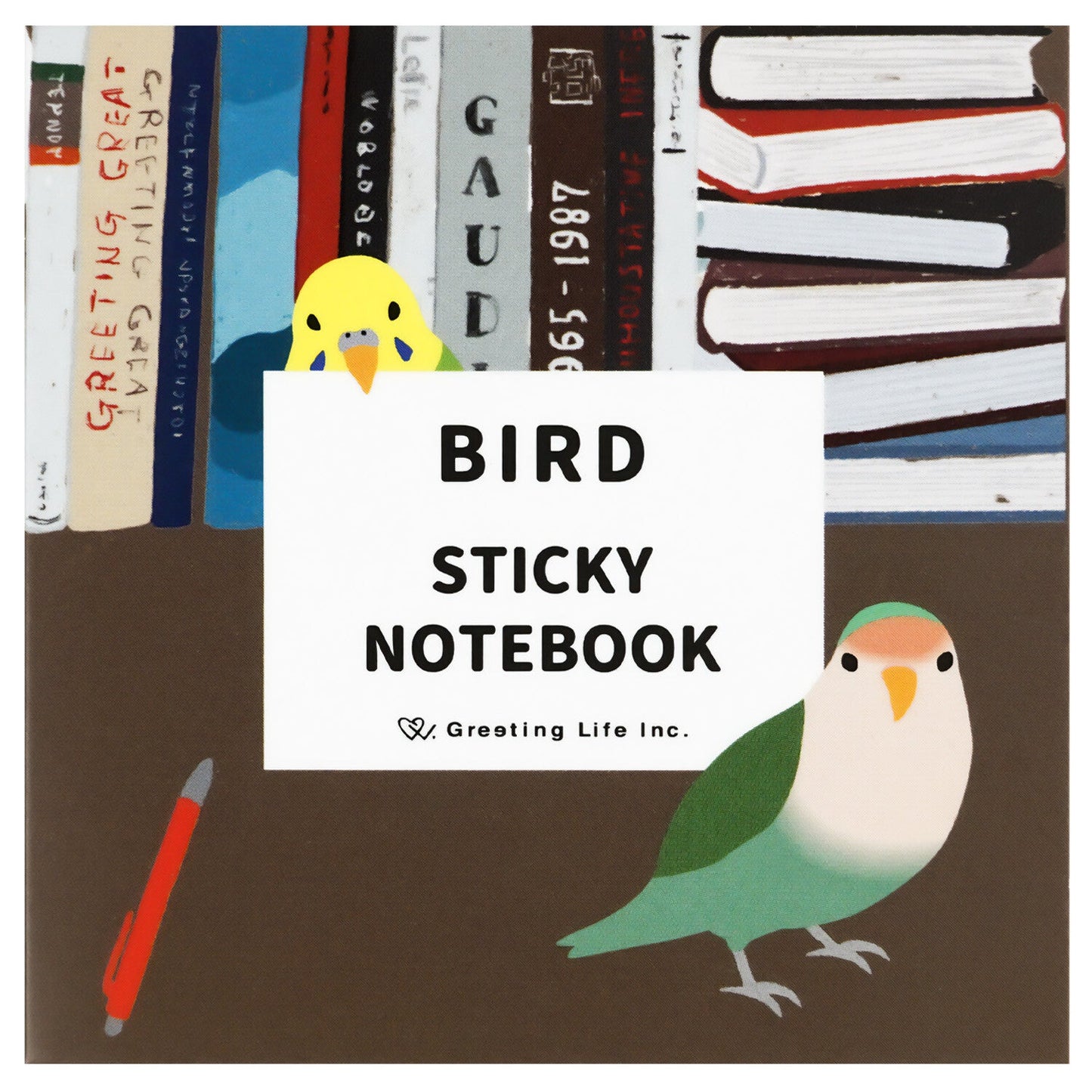 Die Cut Sticky Notes Book Budgie Love Bird Java Sparrow