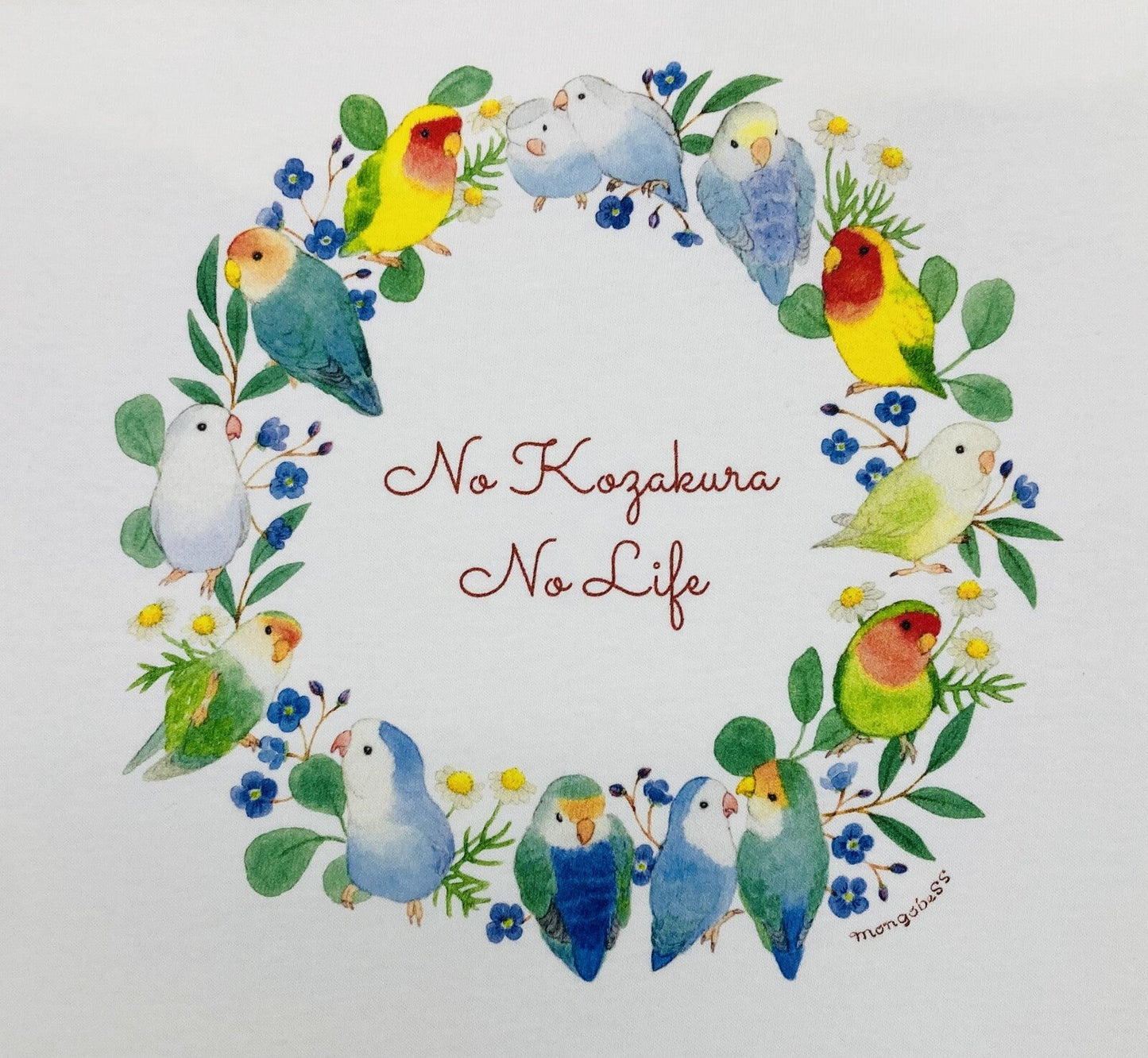 Lovebird Wreath Loose Fit T-Shirt (Made to Order)