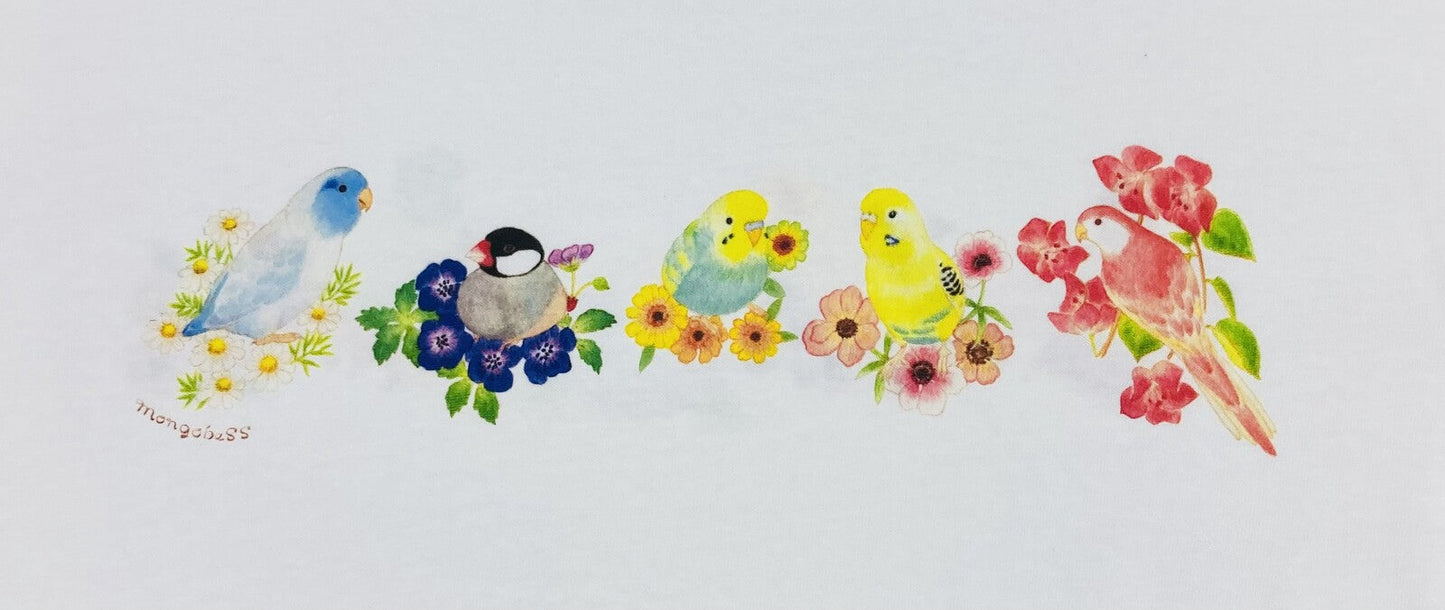 Birds & Flower Loose Fit T-Shirt (Made to Order)