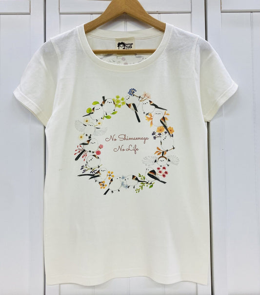 Long-tailed Tit Wreath Women's T-shirt (Made to Order)