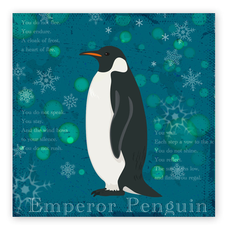 Emperor Penguin Square Vintage-style Memo Pad