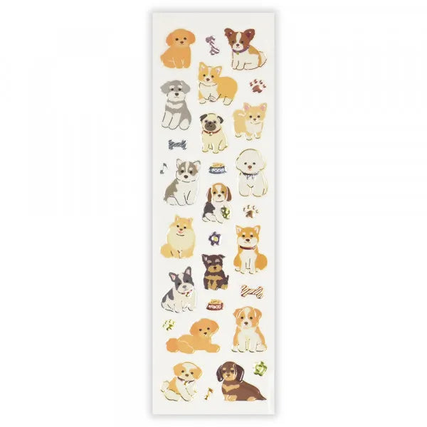 Dog Stickers with Glitter Accent