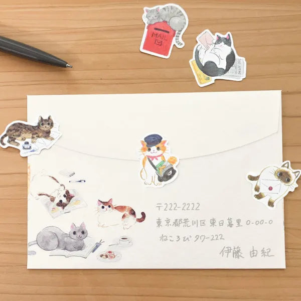 Cat Stickers Pack Nekorobi Letter