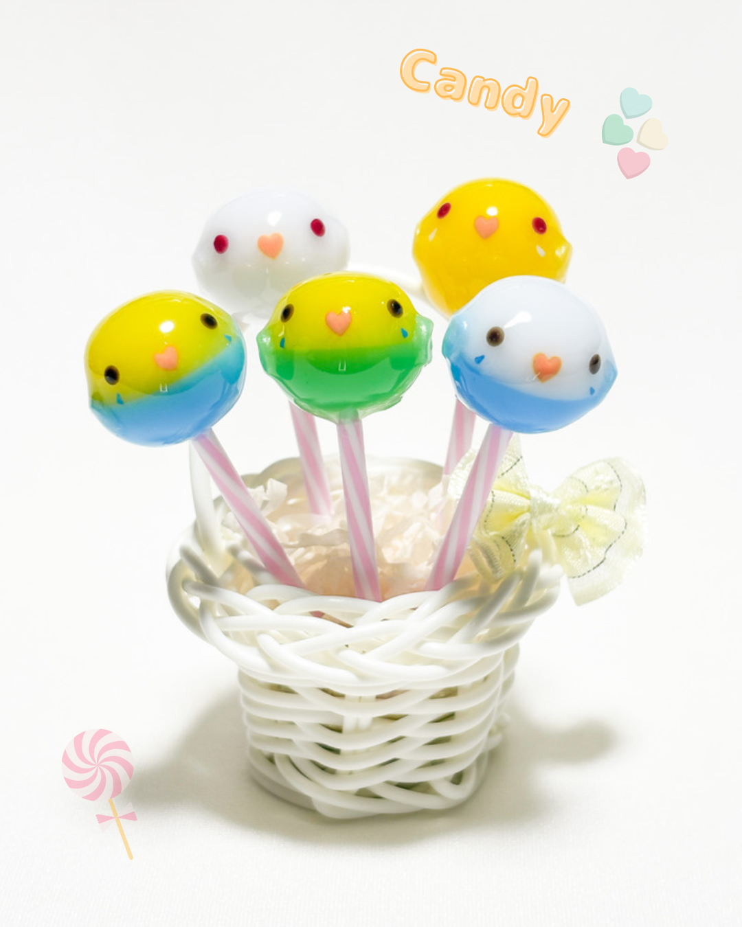 Cockatiel Resin Charm – Lollipop Style - Sweet Birdie Boutique International