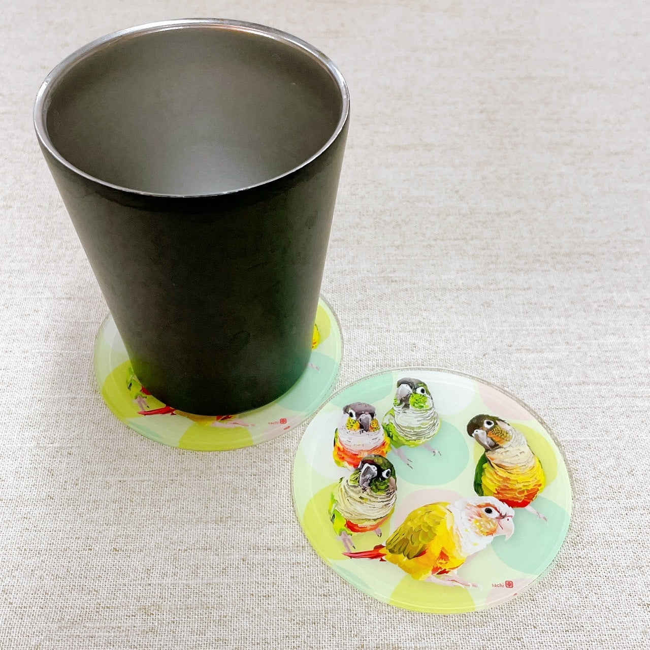 (Made-to-order requests are currently closed. Please wait until we reopen.) Made-to-Order Conure Acrylic Coaster