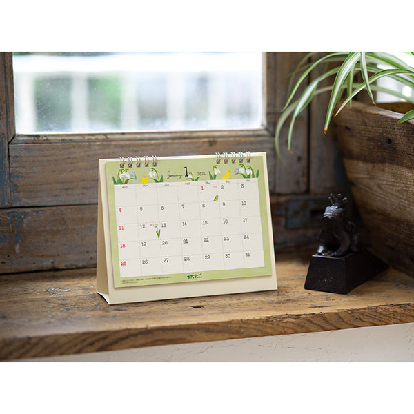 2026 Bird & Flower Stand Desk Calendar Free Gift Not for Sale