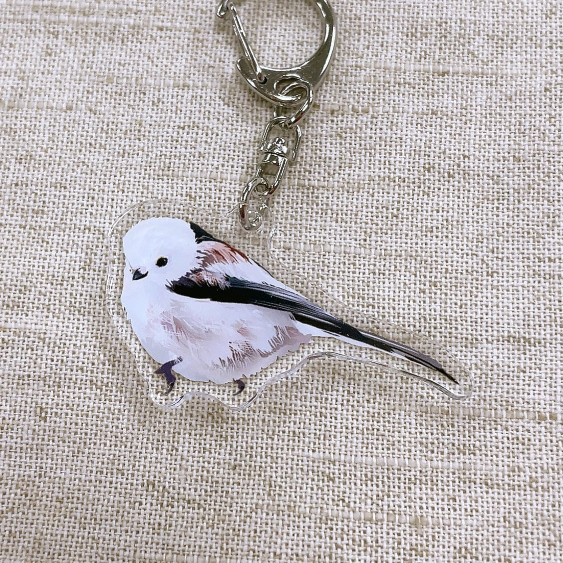 (Made-to-order requests are currently closed. Please wait until we reopen.) Made-to-Order Long-tailed Tit Acrylic Key Holder
