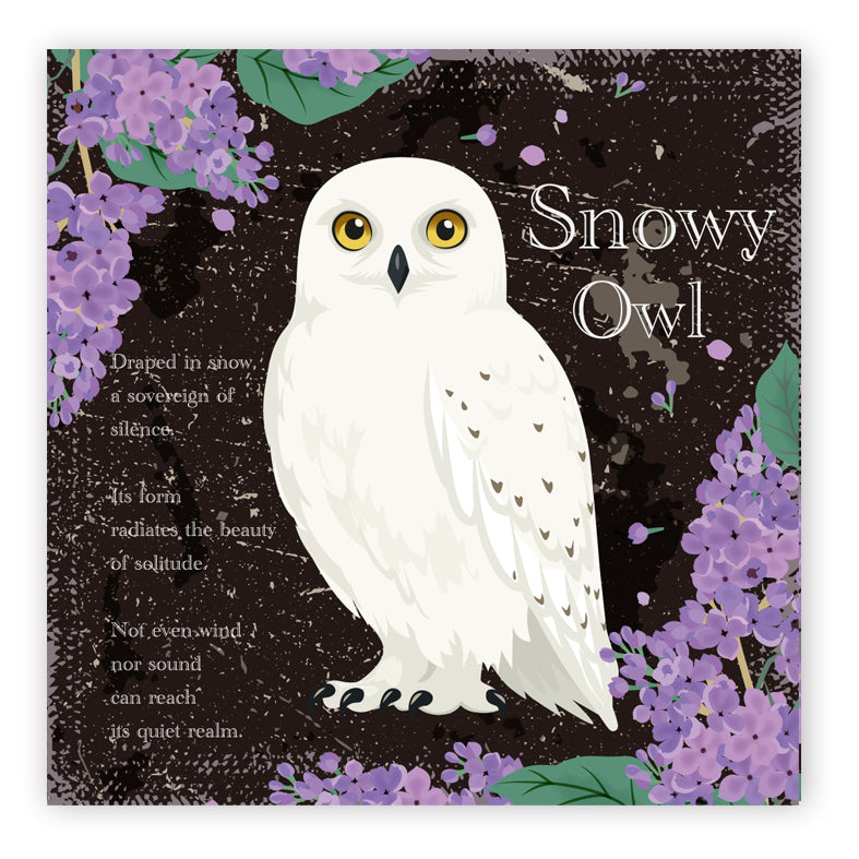 Snowy Owl Square Vintage-style Memo Pad
