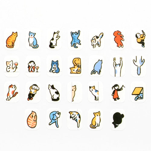 Cat Japanese Washi Roll Stickers