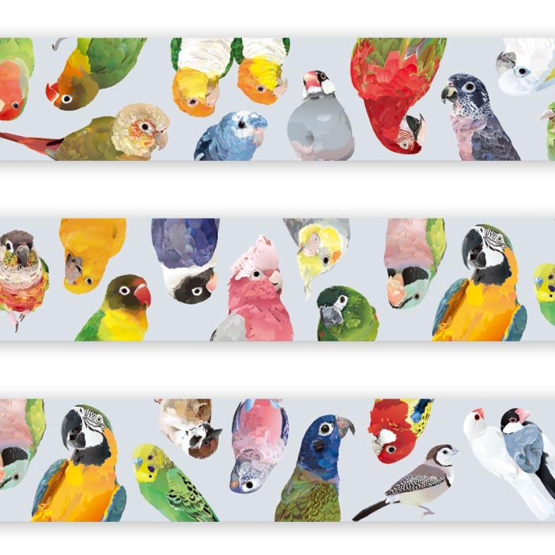 VIVID BIRDS Japanese Washi Tape Masking Tape