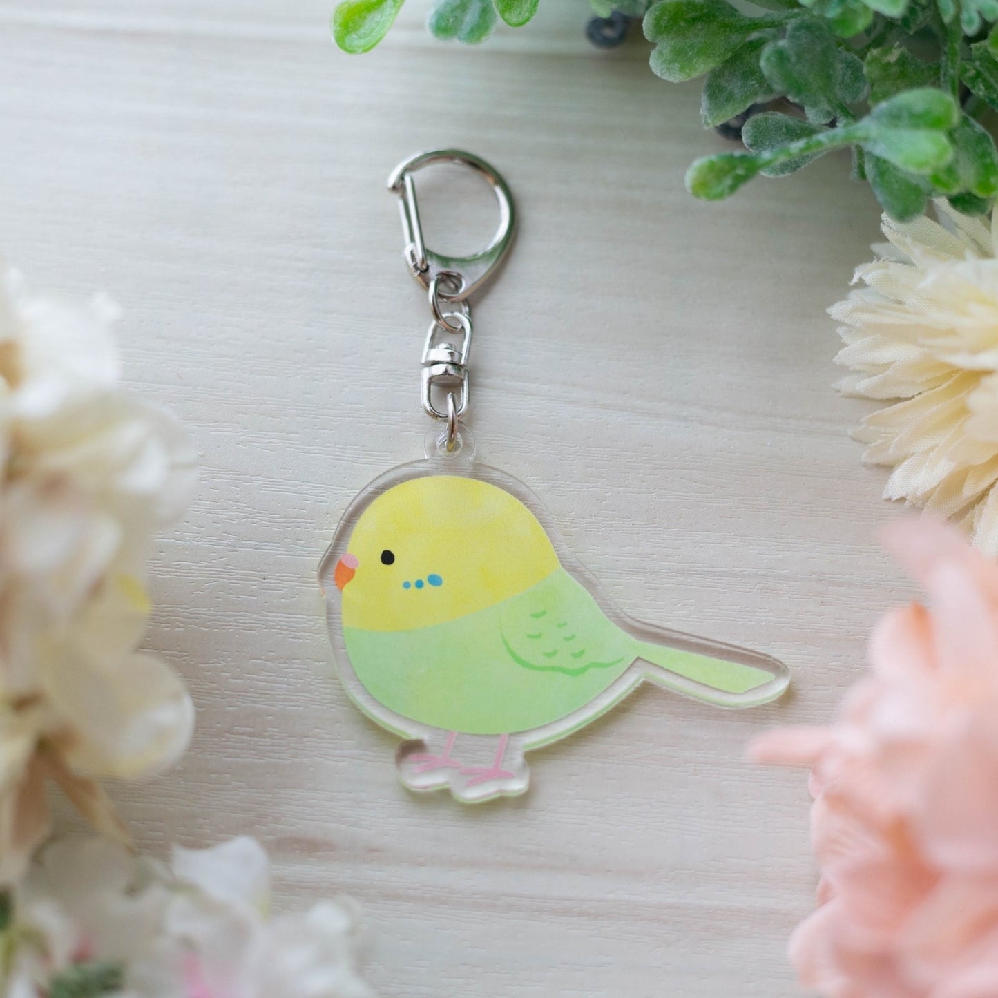 Made-to-Order Budgie Acrylic Key Holder – Order by Nov. 19, 2025/ Estimated Shipping Date: Mid Dec. 2025