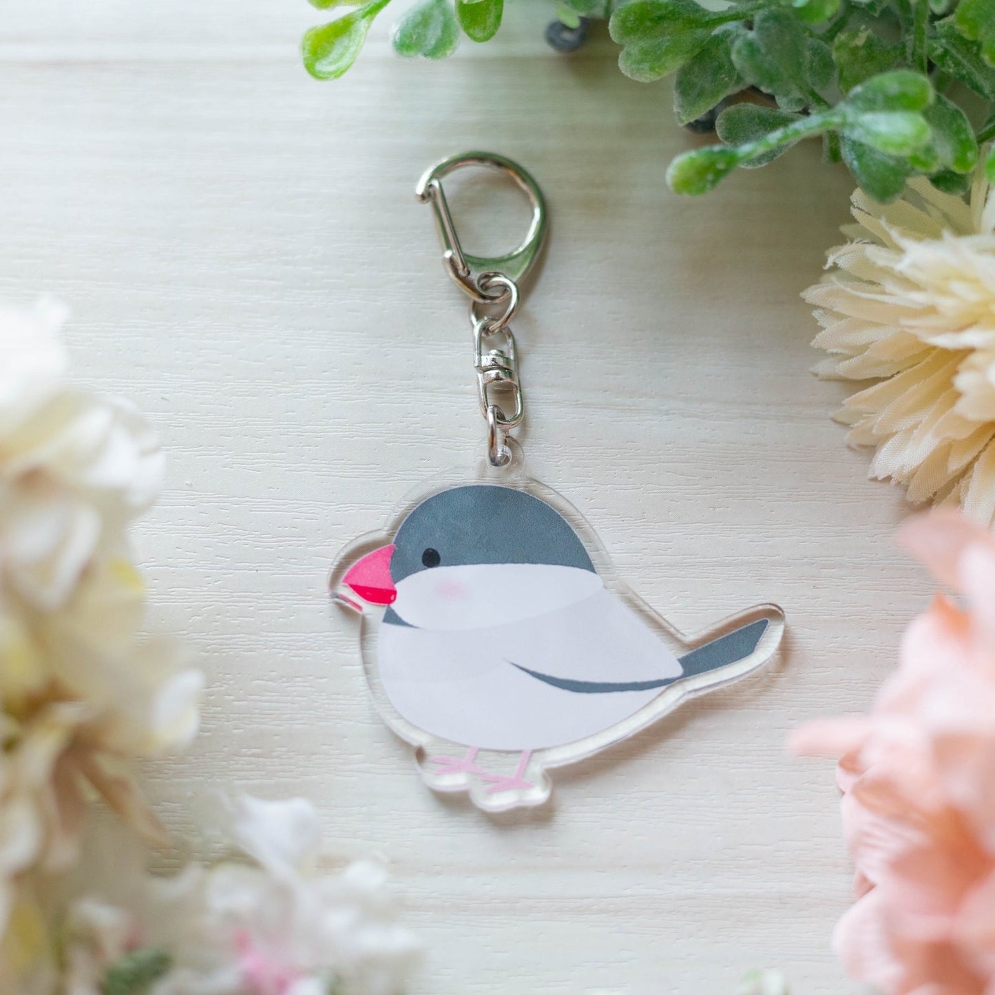 (Made-to-order requests are currently closed. Please wait until we reopen.) Made-to-Order Java Sparrow Acrylic Key Holder