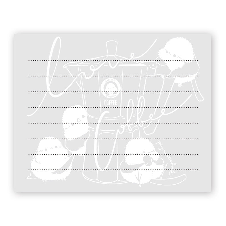 Long-Tailed Tit Memo Pad Espresso