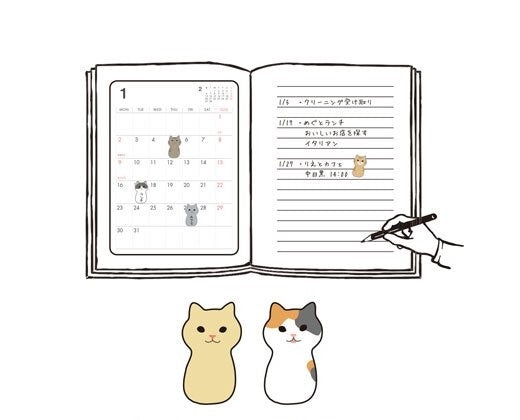 Cat Die Cut Sticky Notes 120 pieces