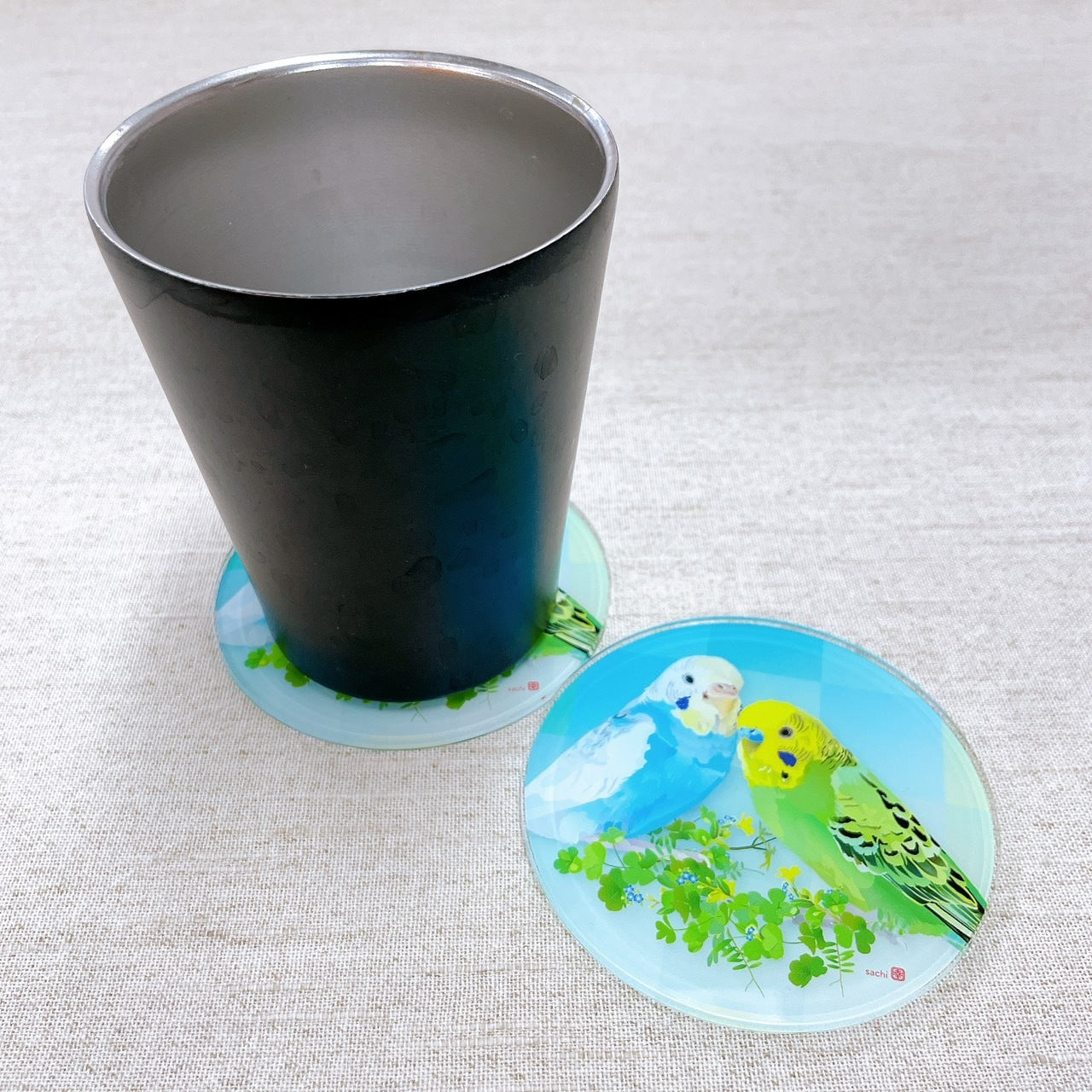 Budgie Acrylic Coaster