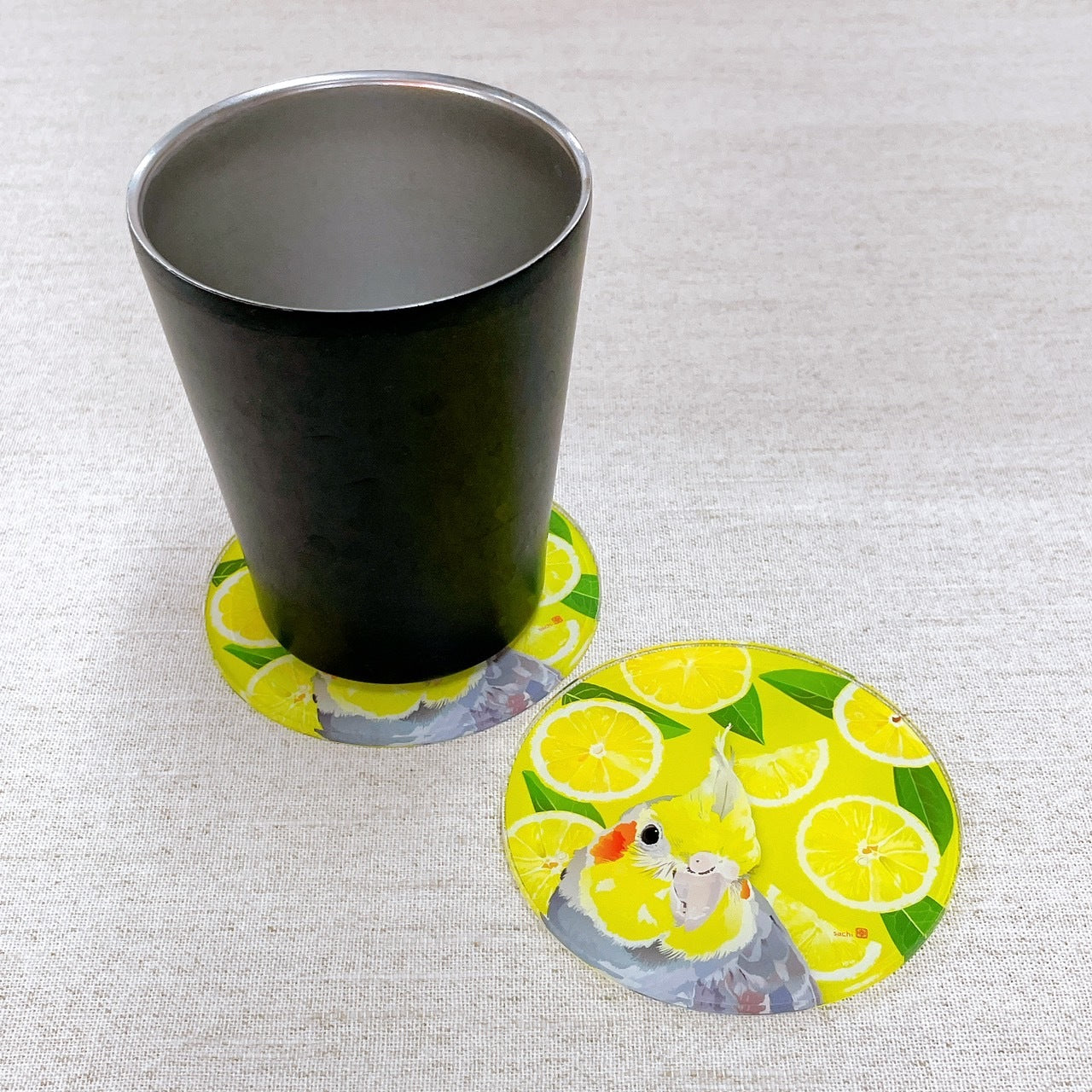 (Made-to-order requests are currently closed. Please wait until we reopen.) Made-to-Order Cockatiel Acrylic Coaster