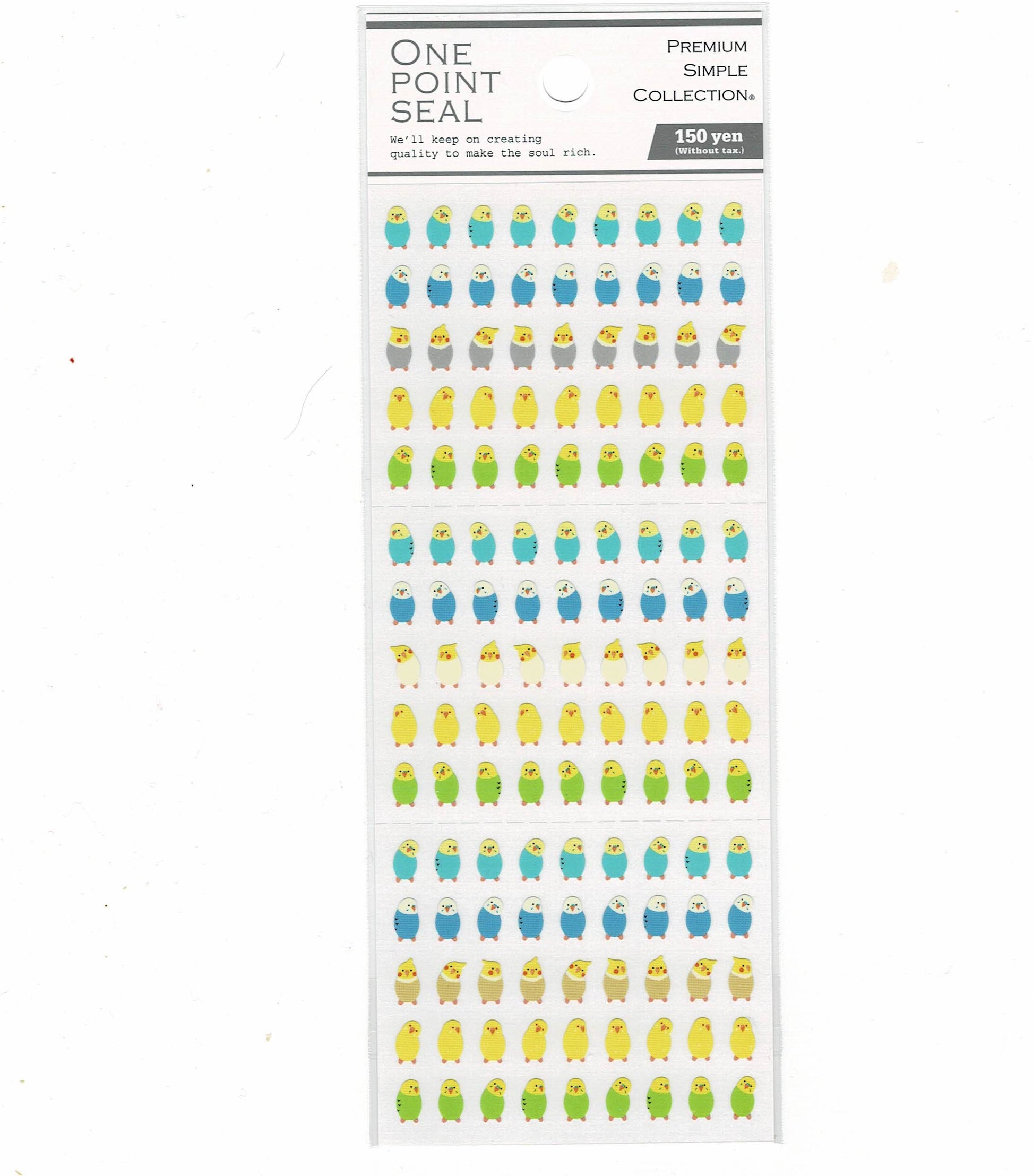 Budgie Cockatiel One Point Stickers - Sweet Birdie Boutique International