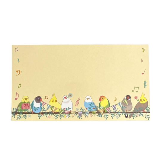 Set of 10 Mini Message Card Budgie Budgerigar Parakeet Lovebird Cockatiel Java Sparrow