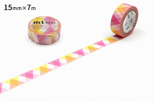 mt deco Triangle & Diamond Pink Japanese Washi Tape