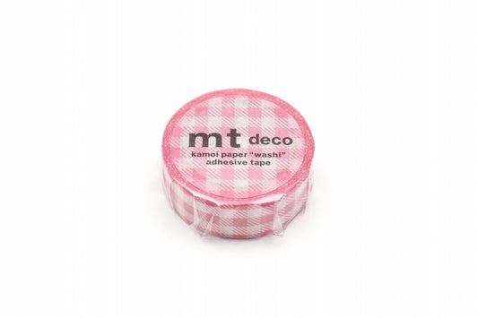 mt deco Stripe Gingham Check Pink Japanese Washi Tape