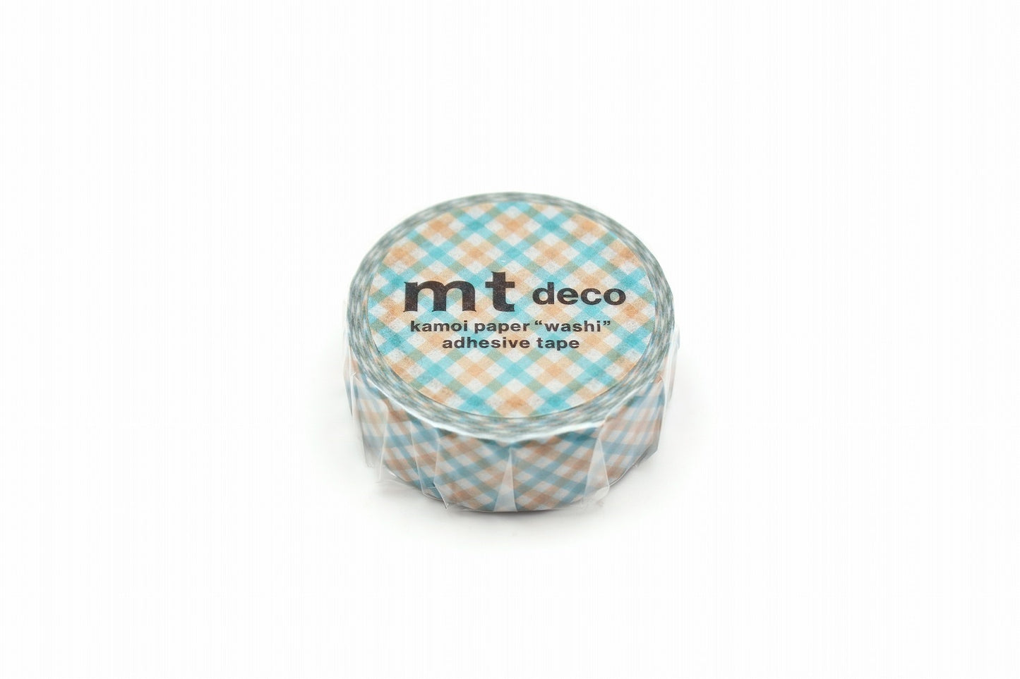 mt deco Gingham Check Orange Japanese Washi Tape