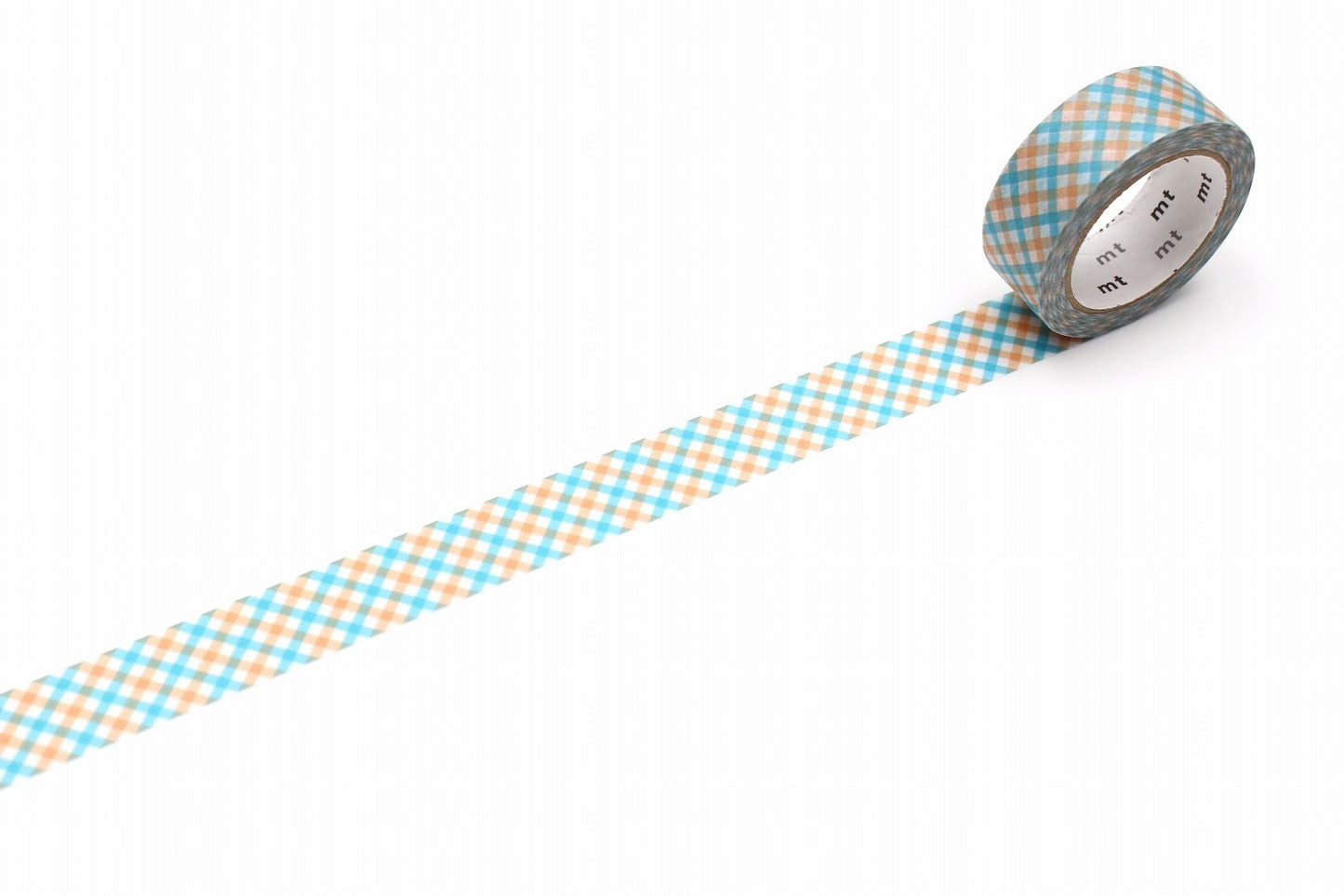 mt deco Gingham Check Orange Japanese Washi Tape