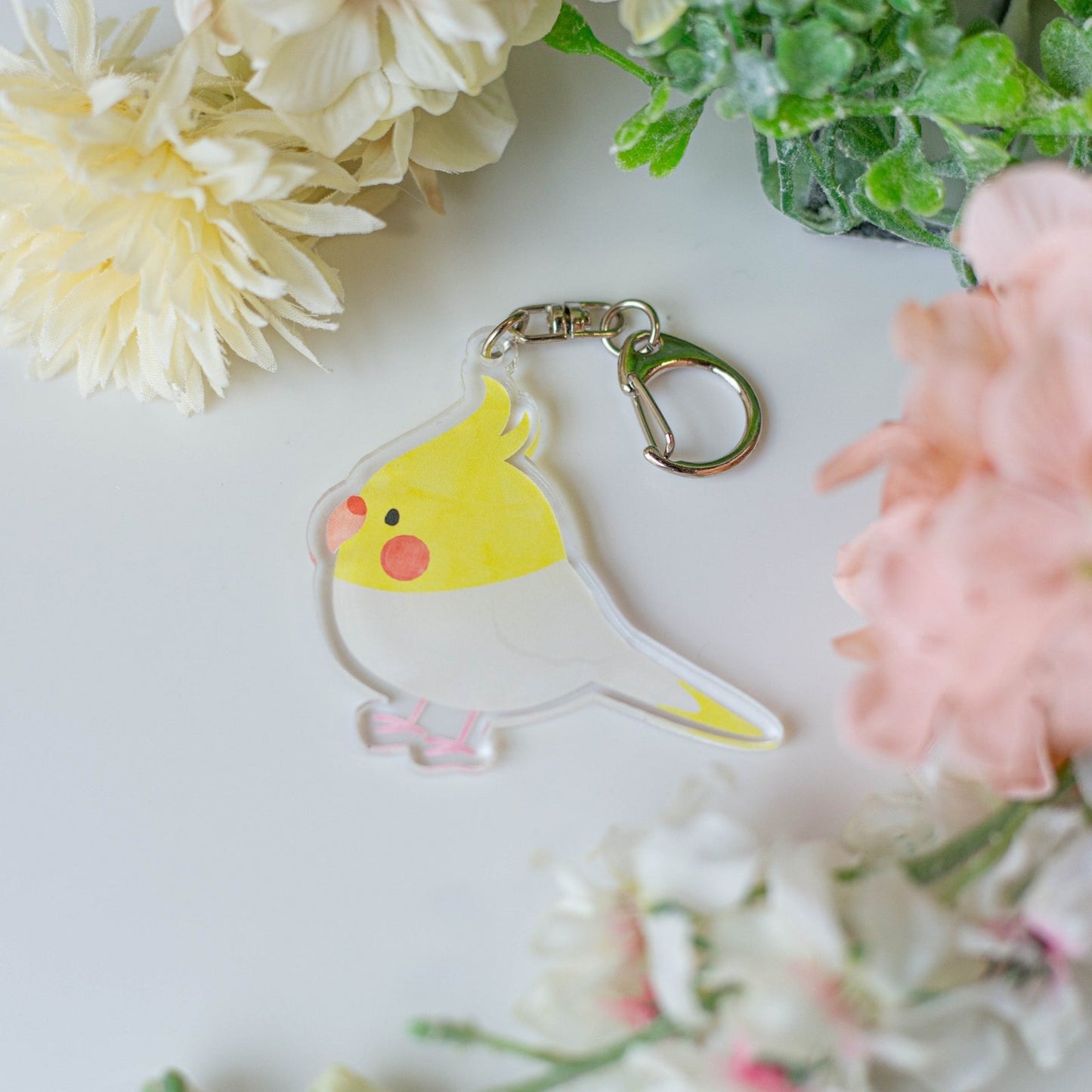 (Made-to-order requests are currently closed. Please wait until we reopen.) Made-to-Order Cockatiel Acrylic Key Holder