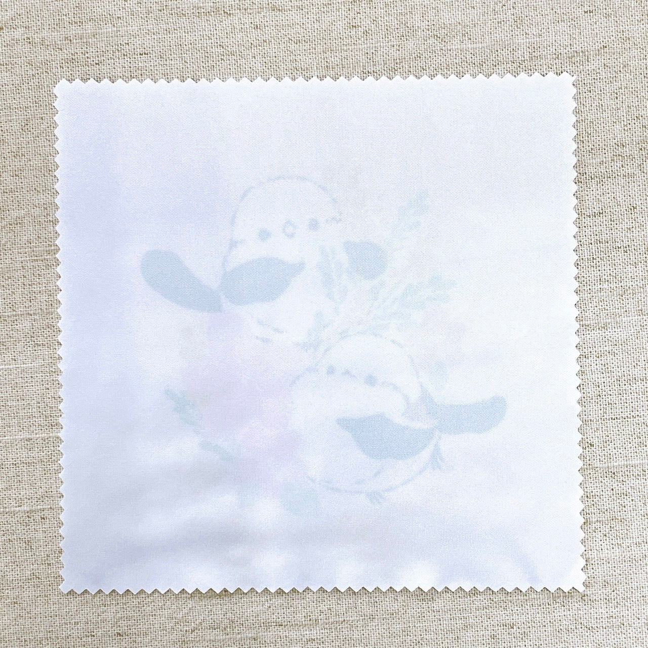 Long-tailed Tit, Mimosa & Cherry Blossom Microfiber Cleaning Cloth