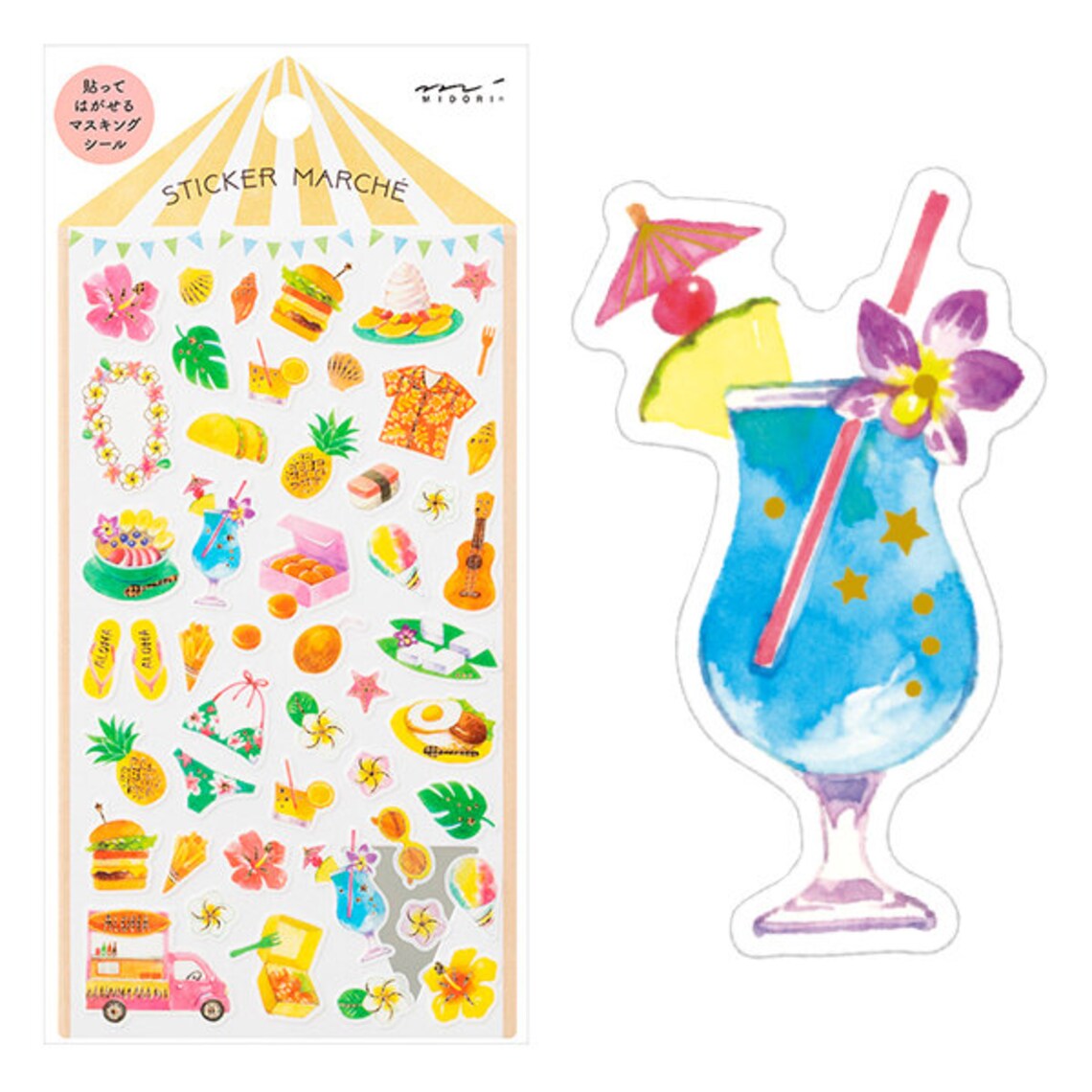 Midori Sticker Marche Stationery