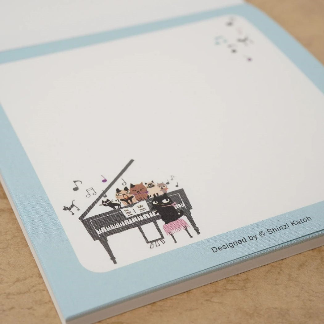 Cat Memo Pad UNEVEN CATS Music Shinzi Katoh Design
