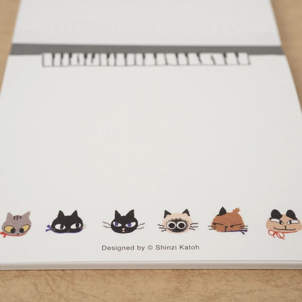 Cat Memo Pad UNEVEN CATS Music Shinzi Katoh Design