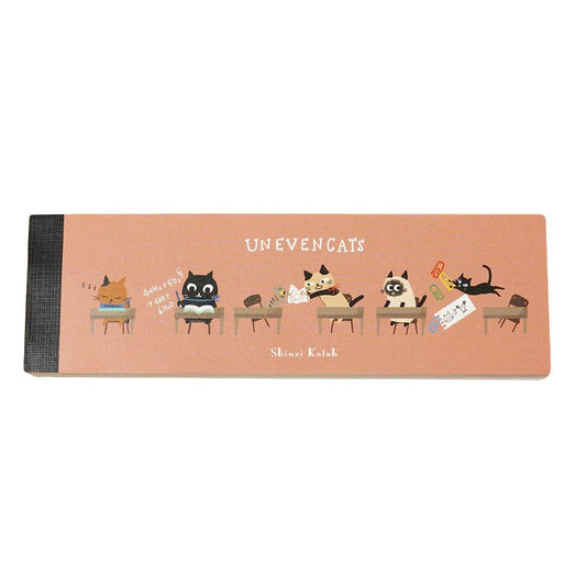 Cat Memo Pad UNEVEN CATS School Shinzi Katoh Design Sim Type