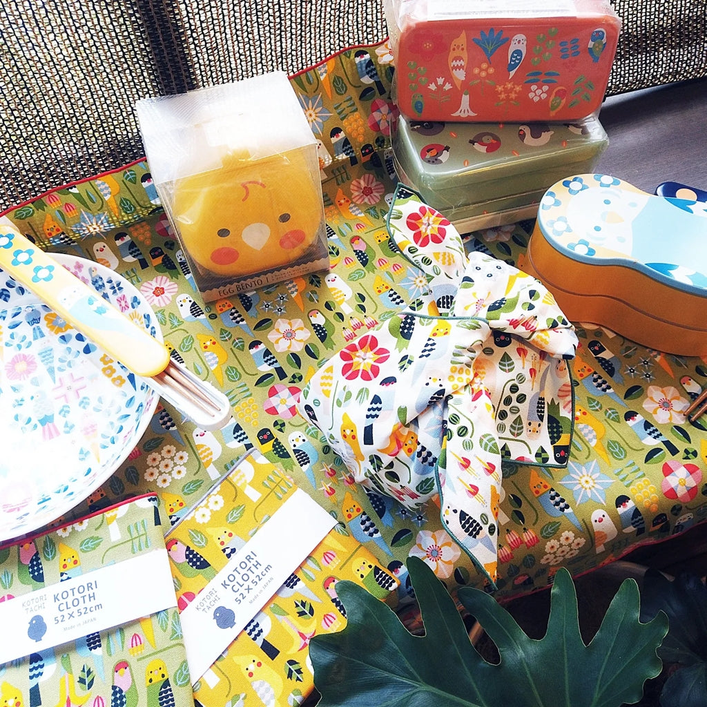 Birds & Flowers Wrapping Cloth Japanese Furoshiki