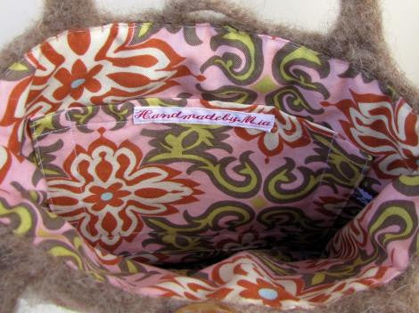 Wool Felted Bag Java Sparrow - Boutique Sweet Birdie