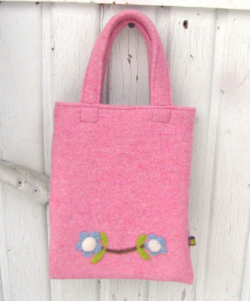 Budgie Budgerigar Parakeet Needle Felted A5 Tote - Boutique Sweet Birdie