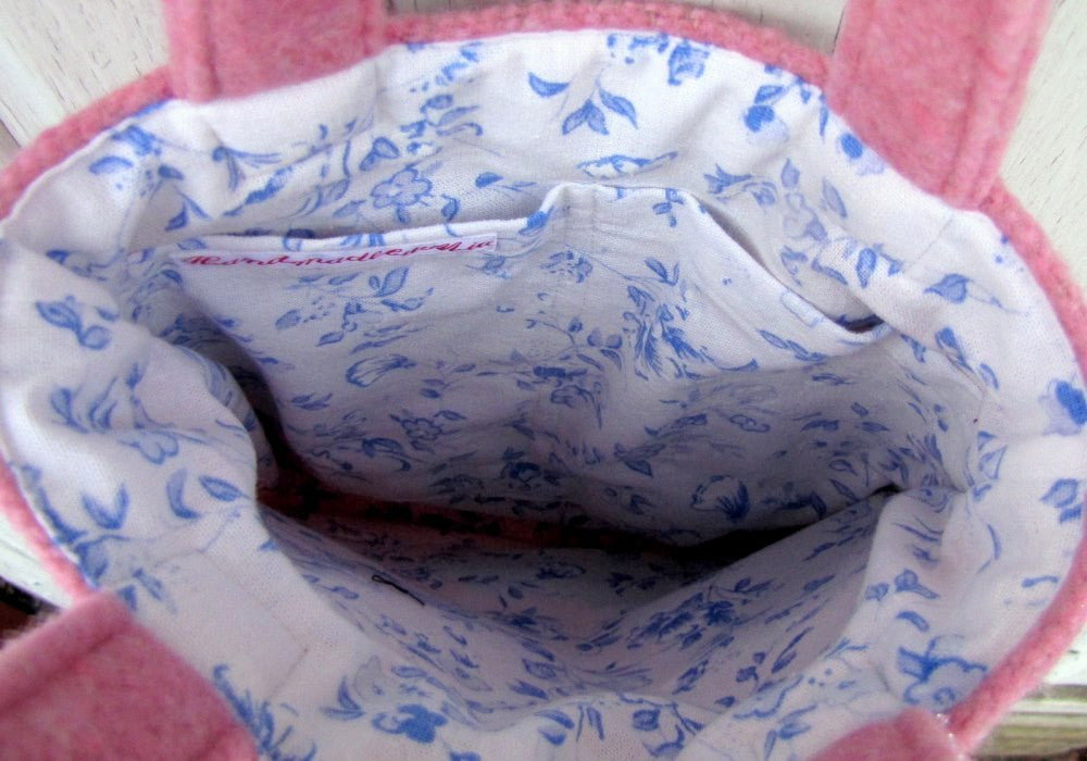 Budgie Budgerigar Parakeet Needle Felted A5 Tote - Boutique Sweet Birdie