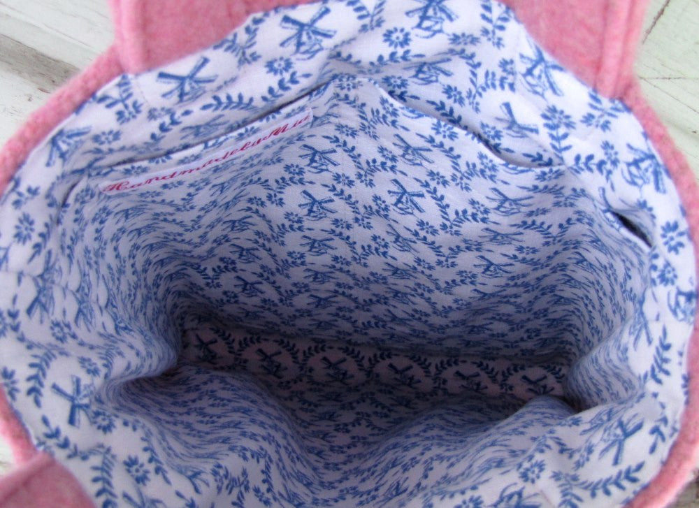 Budgie Budgerigar Parakeet Needle Felted A5 Tote - Boutique Sweet Birdie