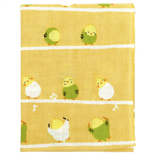 Budgie Cockatiel Tenugui Handkerchief Cloth