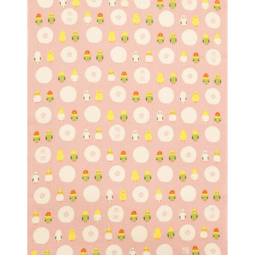 Budgie Cockatiel Lovebird Thank You Tenugui Handkerchief Cloth